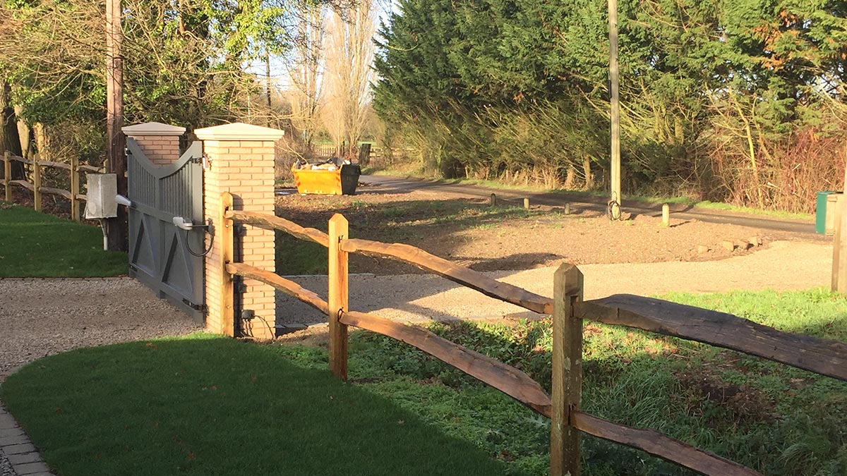 Cleft post and rail fencing in Odiham, Hampshire - South Coast Fencing
