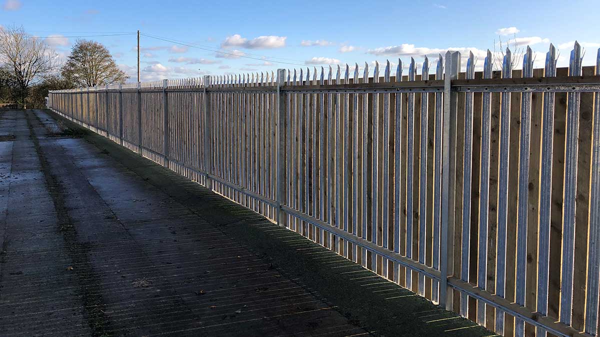 Steel palisade security fence - Winchester