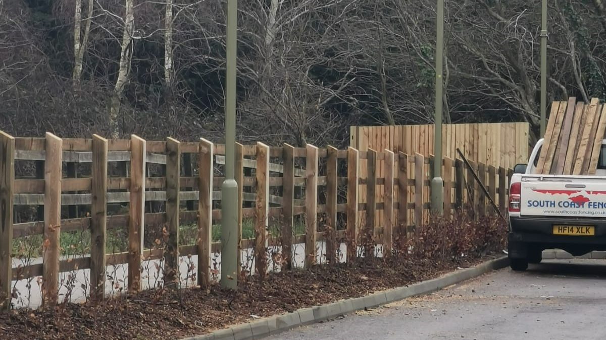 Post and Rail Barrier Fencing - Hedge End
